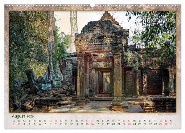 Produktbild: Kambodscha, Angkor Thom, Angkor Wat und Bayon (Wandkalender 2026 DIN A2 quer), CALVENDO Monatskalender