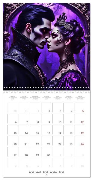 Produktbild: Vampire Pairs of Darkness (Wall Calendar 2026 12 &times; 12 Inch) CALVENDO 12 Month Wall Calendar