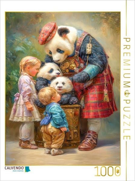 CALVENDO Puzzle Panda | 1000 Teile Lege-Größe 64x48cm Foto-Puzzle für glückliche Stunden