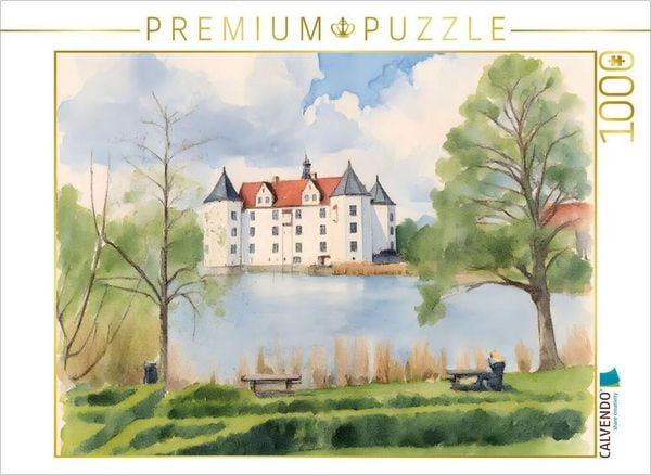 CALVENDO Puzzle Schloss Glücksstadt | 1000 Teile Lege-Größe 64x48cm Foto-Puzzle für glückliche Stunden