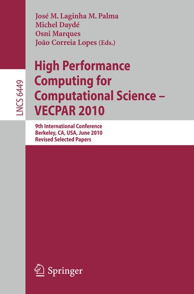 Produktbild: High Performance Computing for Computational Science -- VECPAR 2010