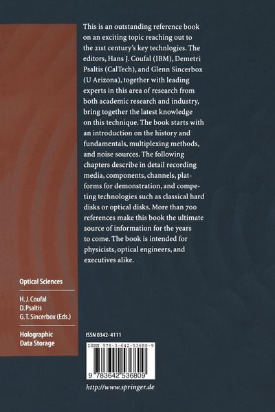 Produktbild: Holographic Data Storage