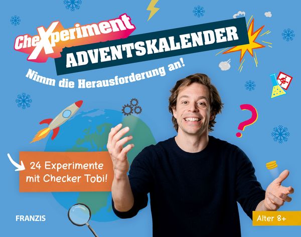 Produktbild: FRANZIS 67220 - CheXperiment Adventskalender: Nimm die Herausforderung an! 24 Experimente f&uuml;r den Advent mit Checker Tobi!