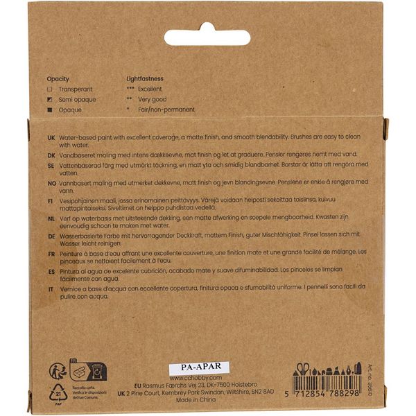 Produktbild: Creativ Company Gouachefarbe, Pastellfarben, 6x20 ml