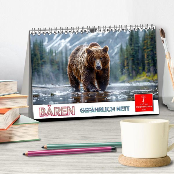 Produktbild: B&auml;ren - gef&auml;hrlich nett (Tischkalender 2026 DIN A5 quer), CALVENDO Monatskalender