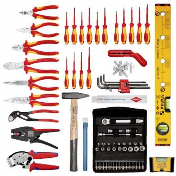Produktbild: Knipex 00 21 06 Elektriker, Handwerker Werkzeugkoffer best&uuml;ckt (B x H x T) 430 x 280 x 515 mm