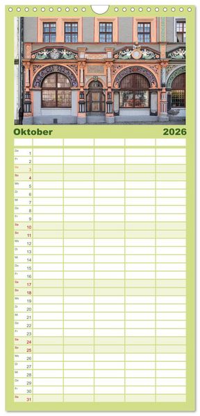 Produktbild: Familienplaner 2026 - Weimar - Kulturstadt im Herzen Europas mit 5 Spalten (Wandkalender, 21 x 45 cm) CALVENDO