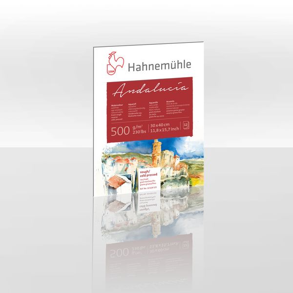 Produktbild: Hahnem&uuml;hle Papier Andaluc&iacute;a, 30 x 40 cm, 500 g/m&sup2;