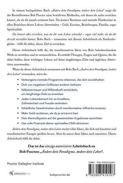 Produktbild: Arbeits- & Begleitbuch zum Buch &Auml;ndere dein Paradigma, &Auml;ndere dein Leben