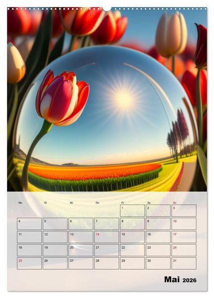 Produktbild: Gespiegelte Landschaft (hochwertiger Premium Wandkalender 2026 DIN A2 hoch), Kunstdruck in Hochglanz
