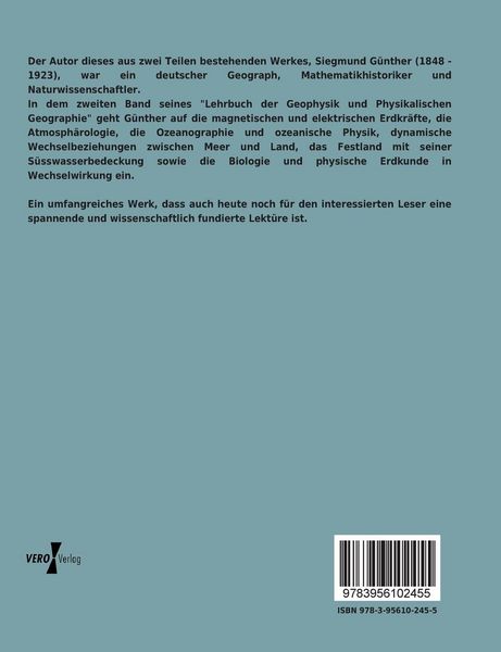 Produktbild: Lehrbuch der Geophysik und Physikalischen Geographie