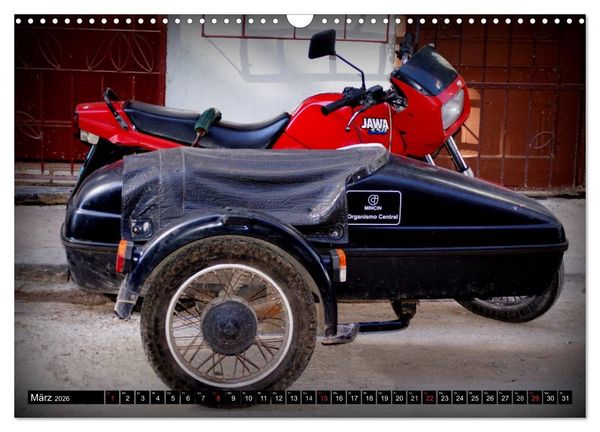 Produktbild: Motorrad-Gespanne in Kuba (Wandkalender 2026 DIN A3 quer), CALVENDO Monatskalender