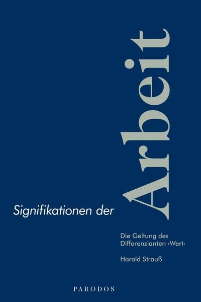 Produktbild: Signifikationen der Arbeit