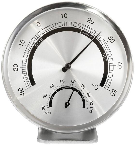 Produktbild: Thermo-/Hygrometer Silber 6034HIC