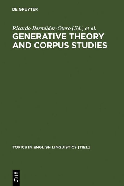 Produktbild: Generative Theory and Corpus Studies