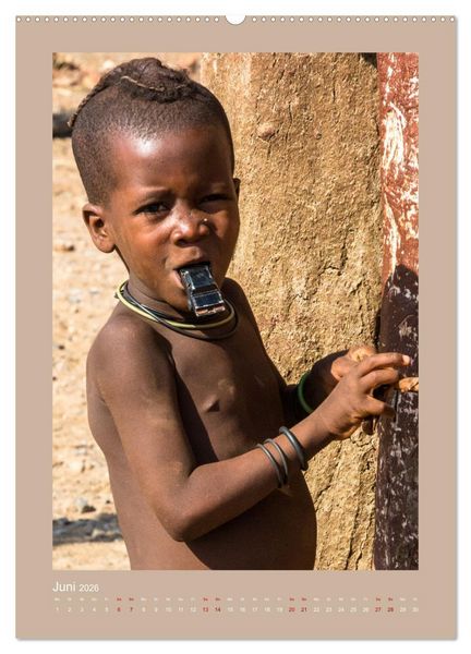 Produktbild: Besuch bei den Himbas - Namibia (hochwertiger Premium Wandkalender 2026 DIN A2 hoch), Kunstdruck in Hochglanz
