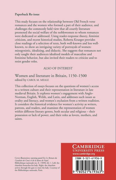 Produktbild: Women Readers and the Ideology of Gender in Old French Verse Romance