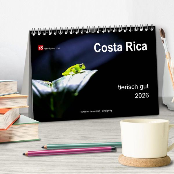 Produktbild: Costa Rica tierisch gut 2026 (Tischkalender 2026 DIN A5 quer), CALVENDO Monatskalender