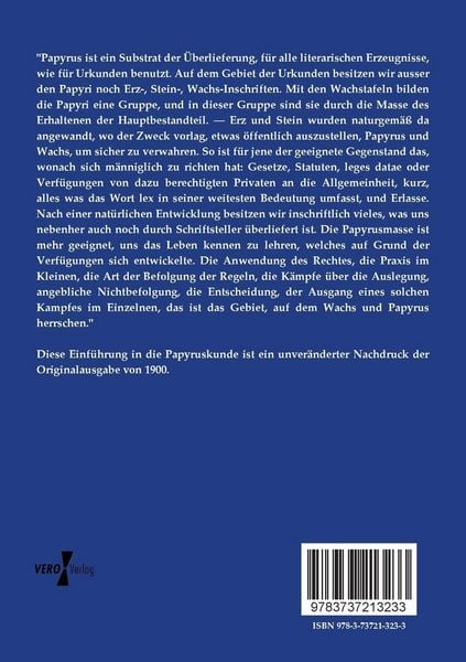 Produktbild: Einf&uuml;hrung in die Papyruskunde