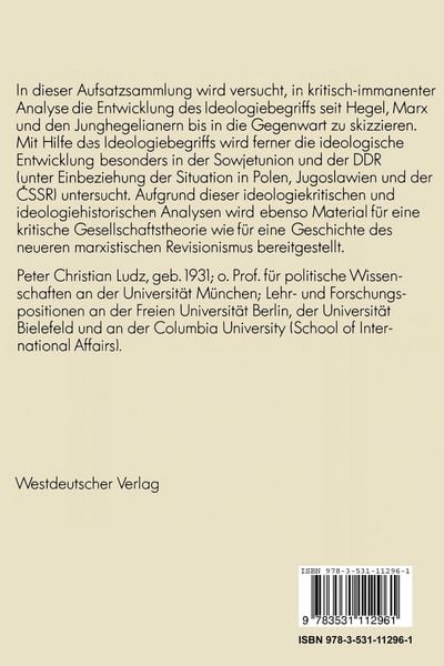 Produktbild: Ideologiebegriff und marxistische Theorie