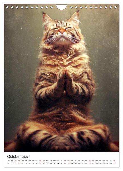 Produktbild: Meow Yoga (Wall Calendar 2026 DIN A4 portrait), CALVENDO 12 Month Wall Calendar
