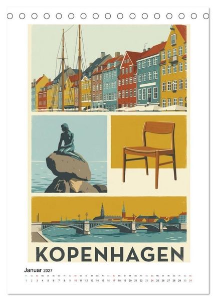 Produktbild: Sehnsucht Skandinavien &ndash; Die Mid-Century Collection (Tischkalender 2027 DIN A5 hoch), CALVENDO Monatskalender