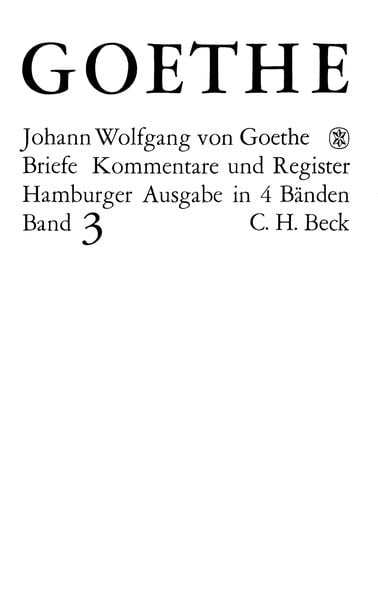 Produktbild: Goethes Briefe und Briefe an Goethe Bd. 3: Briefe der Jahre 1805-1821