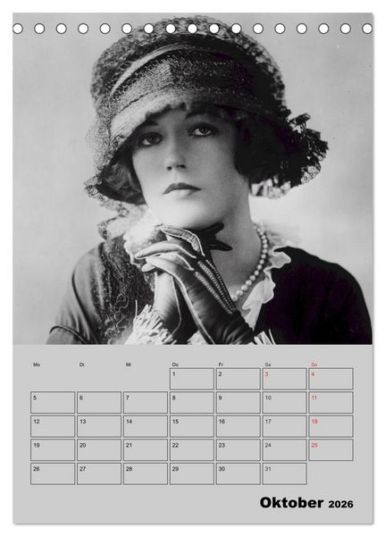 Produktbild: Diven der Stummfilm-&Auml;ra (Tischkalender 2026 DIN A5 hoch), CALVENDO Monatskalender
