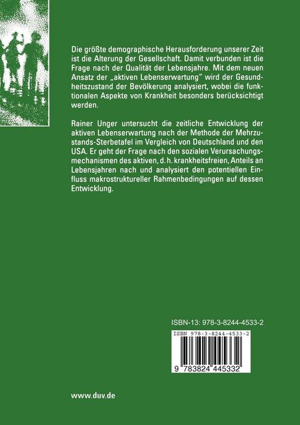 Produktbild: Soziale Differenzierung der aktiven Lebenserwartung im internationalen Vergleich