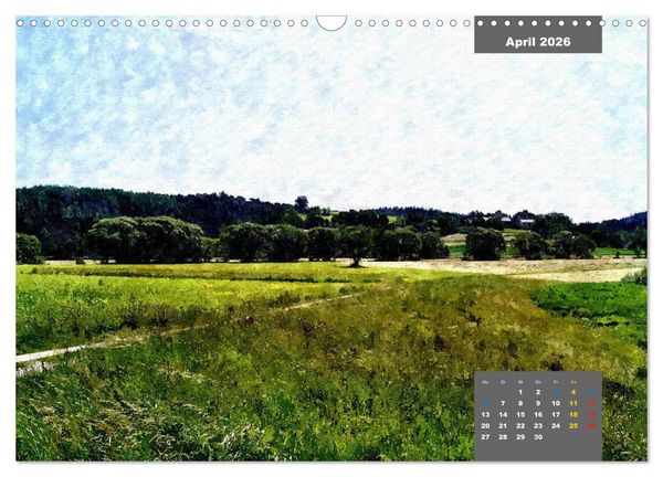Produktbild: Heimatliches Bayern in Aquarell (Wandkalender 2026 DIN A3 quer), CALVENDO Monatskalender