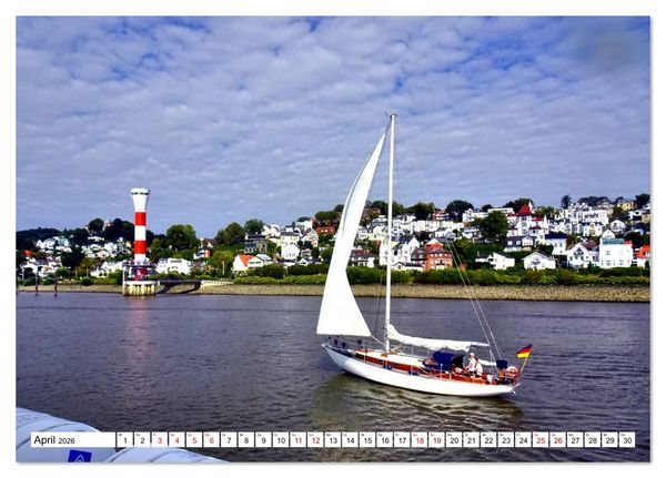 Produktbild: Unter Segeln auf der Elbe (Tischkalender 2026 DIN A5 quer), CALVENDO Monatskalender