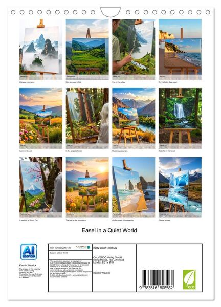 Produktbild: Easel in a Quiet World (Wall Calendar 2027 DIN A4 portrait), CALVENDO 12 Month Wall Calendar