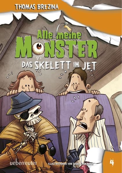 Alle meine Monster 04. Das Skelett im Jet, Gebundene Ausgabe von Thomas Brezina, Ueberreuter Verlag, Kinder- und Jugendbuch, 9783764150662