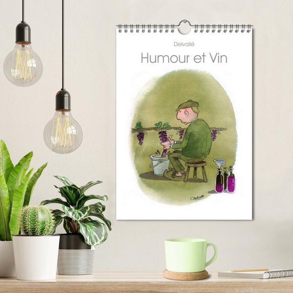 Produktbild: Humour et Vin (Calendrier mural 2026 DIN A4 horizontal), CALVENDO calendrier mensuel
