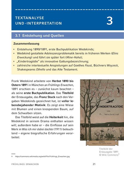 Produktbild: Fr&uuml;hlings Erwachen von Frank Wedekind - Textanalyse und Interpretation