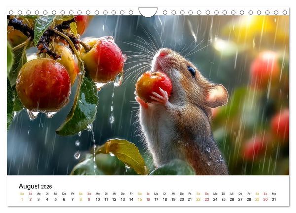 Produktbild: Regen? Na und! M&auml;use (Wandkalender 2026 DIN A4 quer), CALVENDO Monatskalender