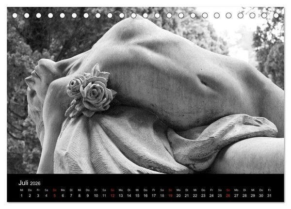 Produktbild: Lebende Steine - Skulpturen auf dem Friedhof Staglieno (Tischkalender 2026 DIN A5 quer), CALVENDO Monatskalender