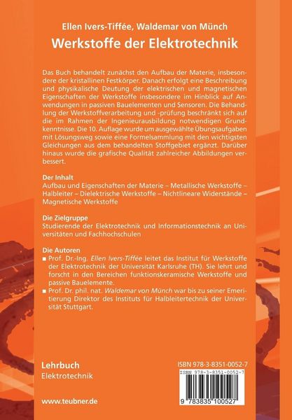 Produktbild: Werkstoffe der Elektrotechnik