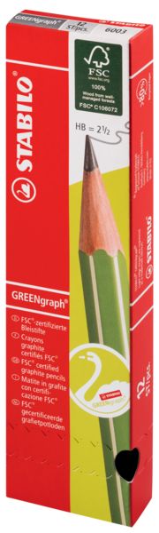 Produktbild: STABILO Bleistift GREENgraph oGummi gr