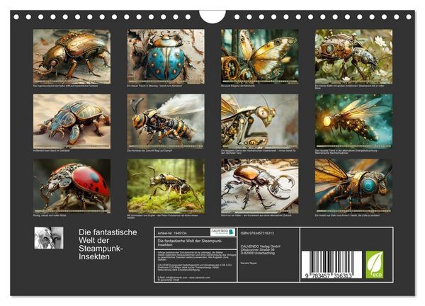 Produktbild: Die fantastische Welt der Steampunk-Insekten (Wandkalender 2026 DIN A4 quer), CALVENDO Monatskalender