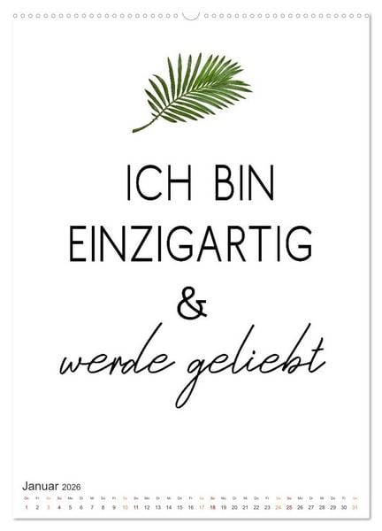 Produktbild: Motivation (Wandkalender 2026 DIN A2 hoch), CALVENDO Monatskalender