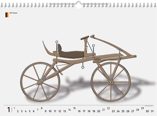 Produktbild: 2023, 12 Fahrradklassiker, Wandkalender