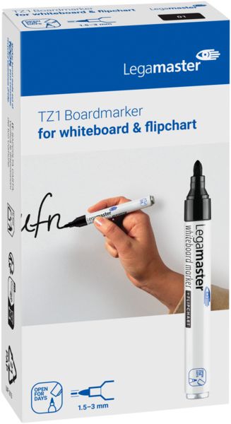 Produktbild: Legamaster boardmarker TZ 1 7-110001 Whiteboardmarker Schwarz 1 St.