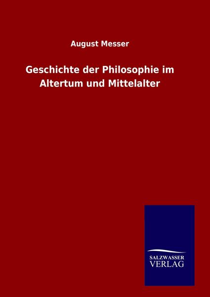 Produktbild: Geschichte der Philosophie im Altertum und Mittelalter