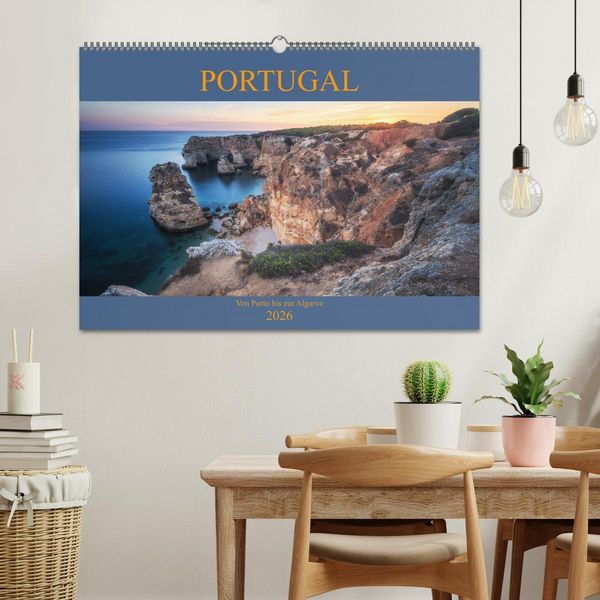 Produktbild: Portugal - Von Porto bis zur Algarve (Wandkalender 2026 DIN A2 quer), CALVENDO Monatskalender