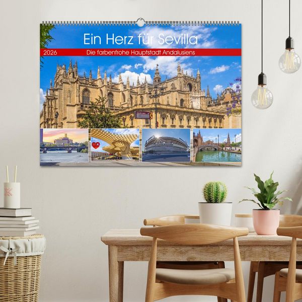 Produktbild: Ein Herz f&uuml;r Sevilla (Wandkalender 2026 DIN A2 quer), CALVENDO Monatskalender