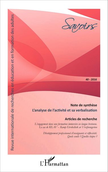 Produktbild: L'analyse de l'activit&eacute; et sa verbalisation
