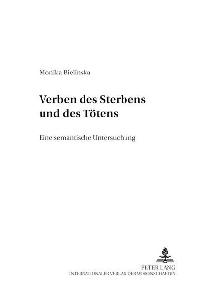 Produktbild: Verben des Sterbens und des T&ouml;tens