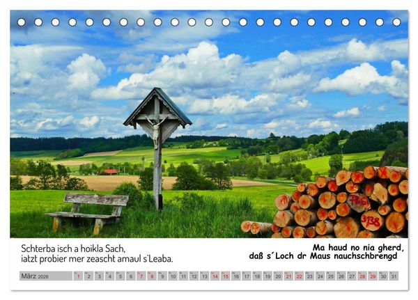 Produktbild: Schw&auml;bische Sprichw&ouml;rter 1 Wi ma hald so said! (Tischkalender 2026 DIN A5 quer), CALVENDO Monatskalender