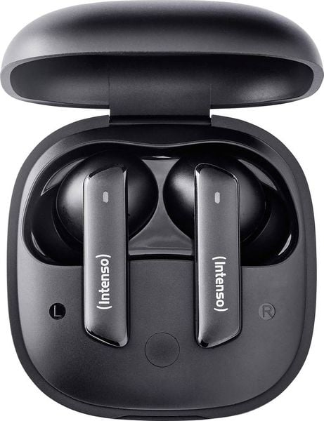 Intenso Buds Pro T500HAE schwarz In Ear Kopfhörer Bluetooth Schwarz Noise Cancelling Wasserabweisend Handy -